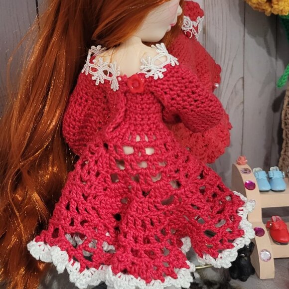 Beautiful 30cm Blythe Doll – Red Hair – Handmade Crochet Outfit - Picture 2 of 10